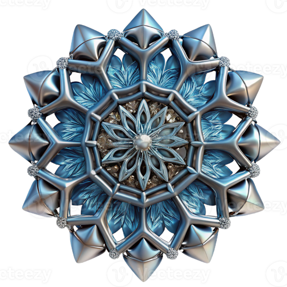 beautiful minimalist Complex Fractal Pattern Star-like Design professional png