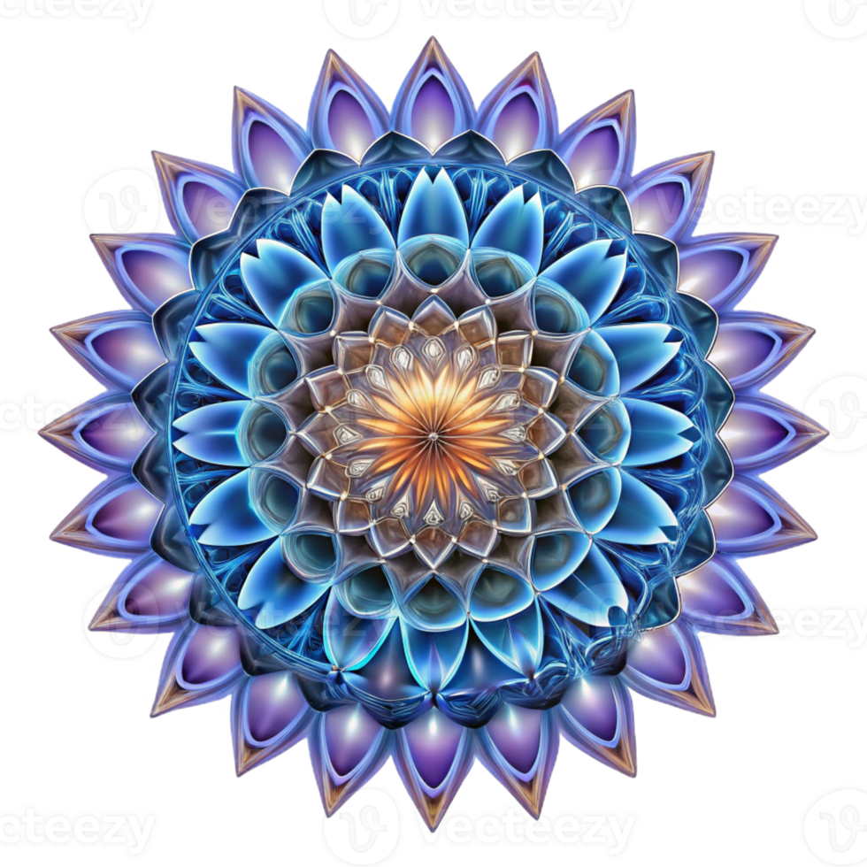 vibrant rustic An Intricate Mandala Pattern Radiating Ou exclusive png