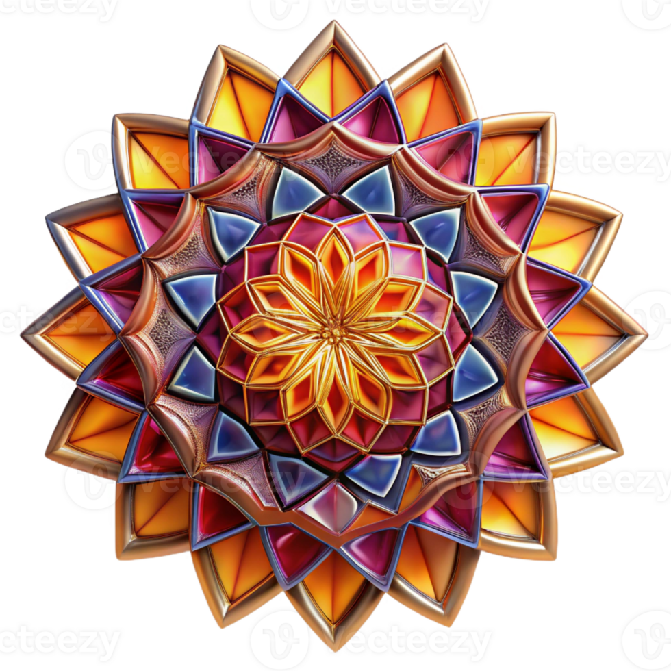 beautiful artistic A Kaleidoscope of Vibrant Stained Glass high quality png