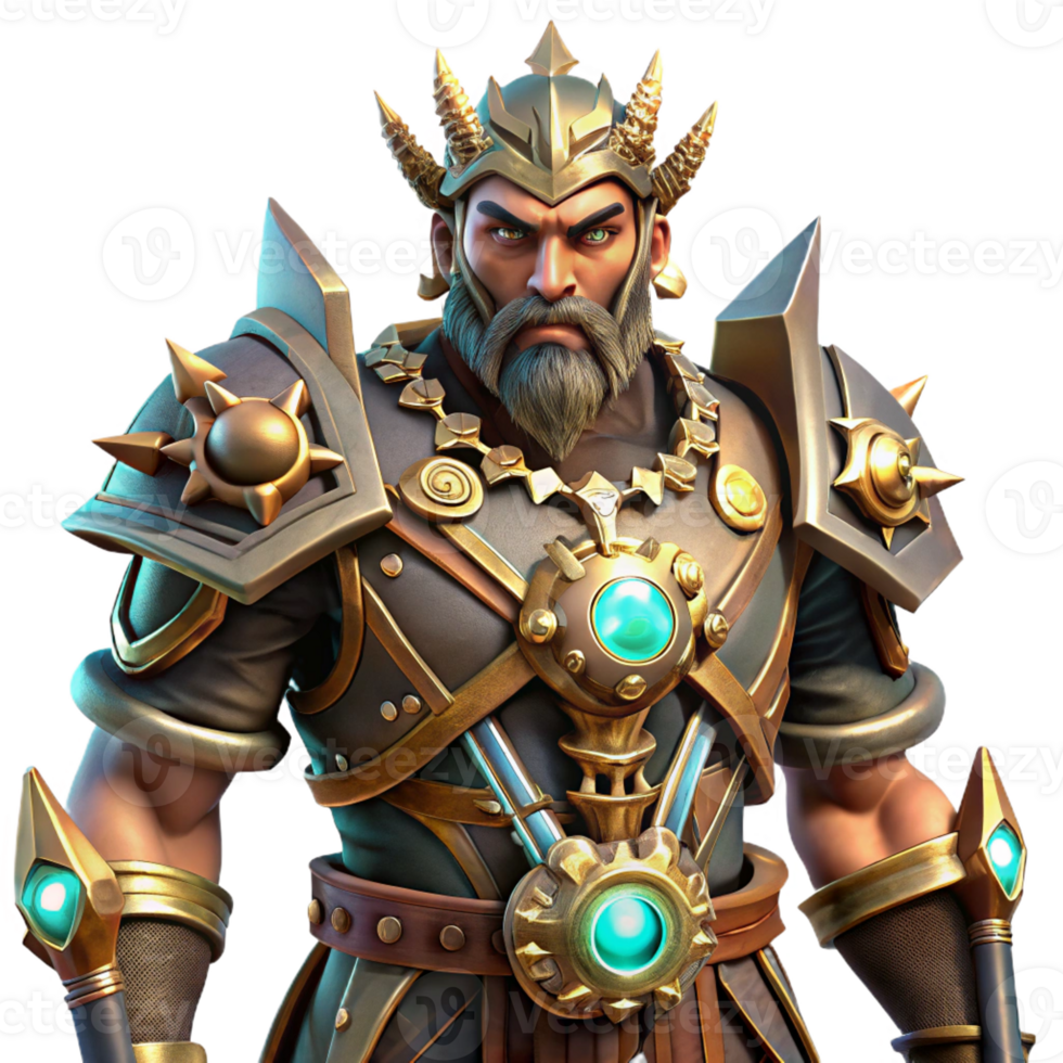 impressive artistic A Steampunk Warrior with Intricate Armor authentic png