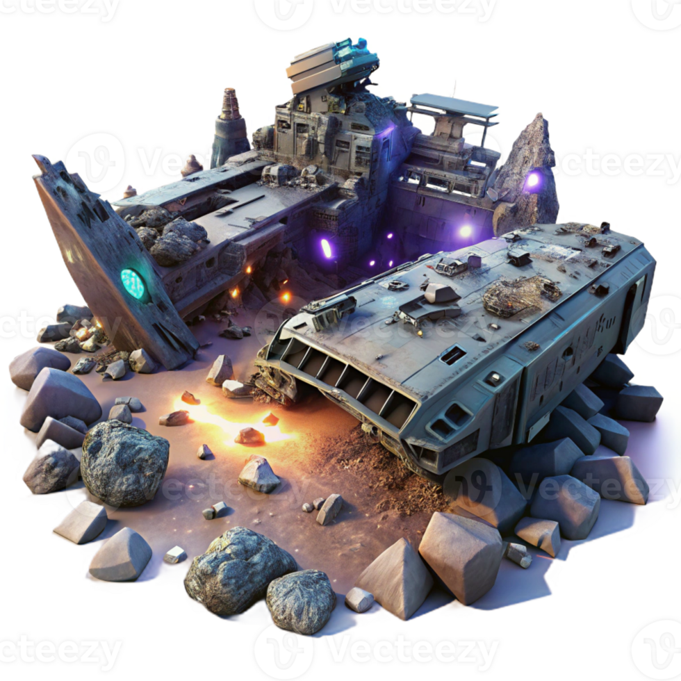 wonderful traditional Derelict Spaceships Graveyard Scene original png