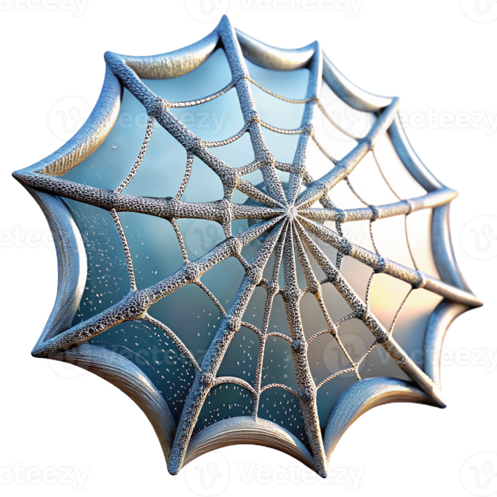 elegant abstract A Close Up of a Dew Kissed Spiderweb Gl high quality png