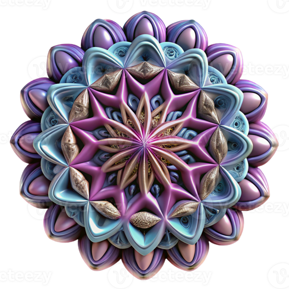elegant rustic A Digital Rendering of a Fractal Pattern authentic png