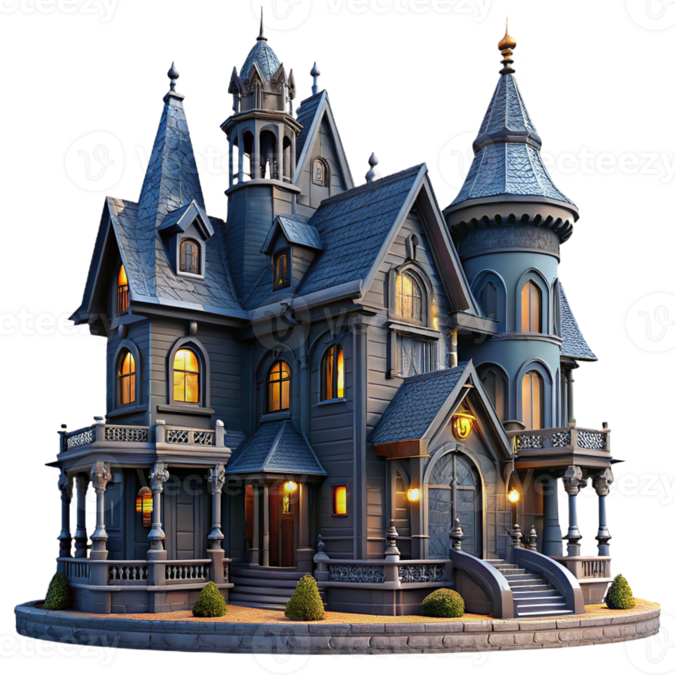stunning classic An Ornate Victorian Mansion with Intricate high resolution png