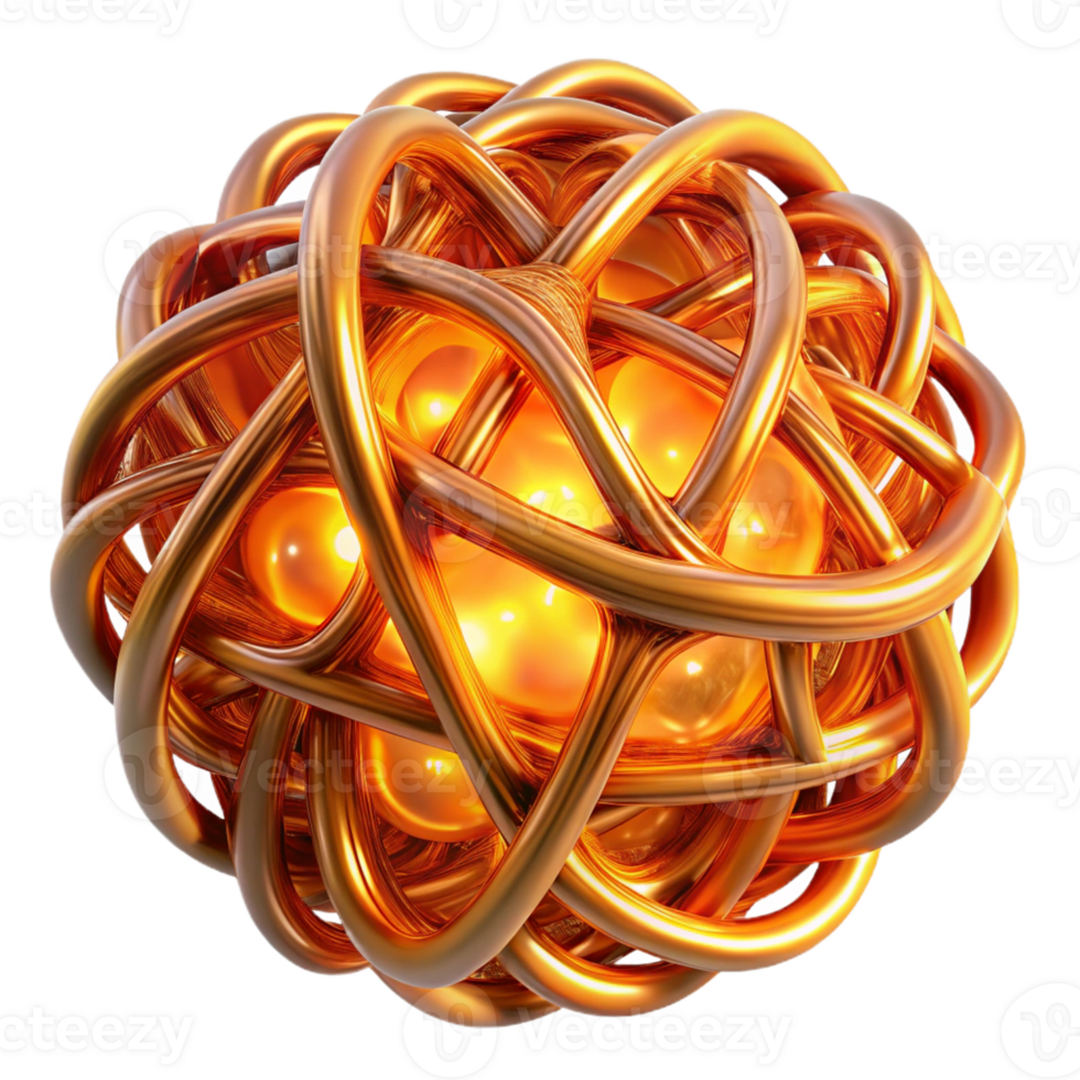 dramatic modern A Web of Interconnected Glowing Filaments authentic png