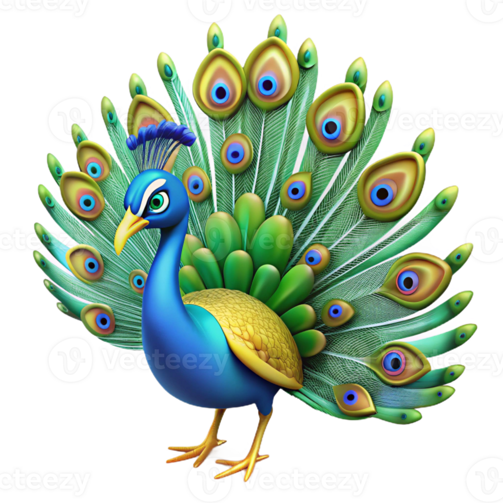 impressive classic A Vibrant Peacock Displaying Its Magnific high resolution png