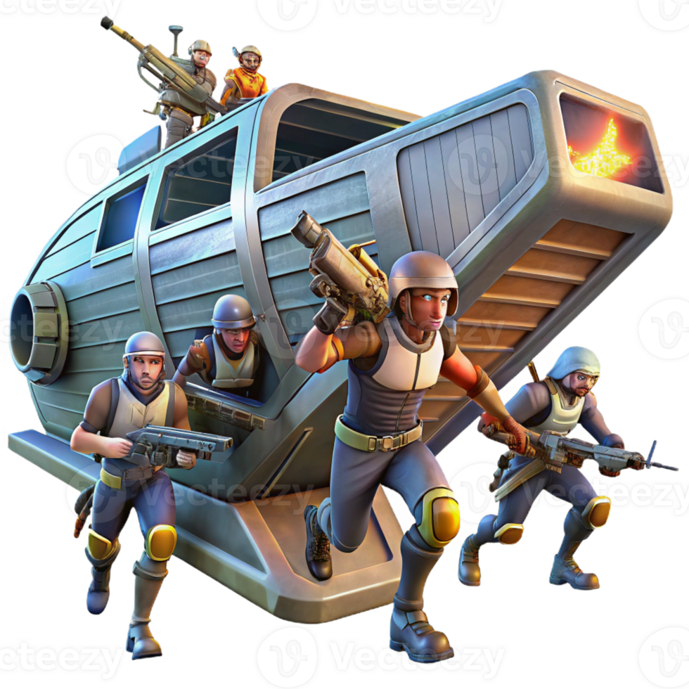 magnificent rustic A Group of Space Pirates Boarding a De original png