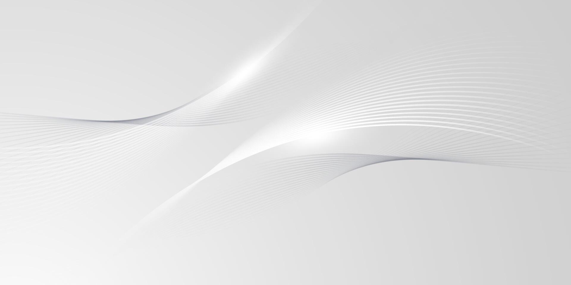 Abstract white background with wavy lines vector
