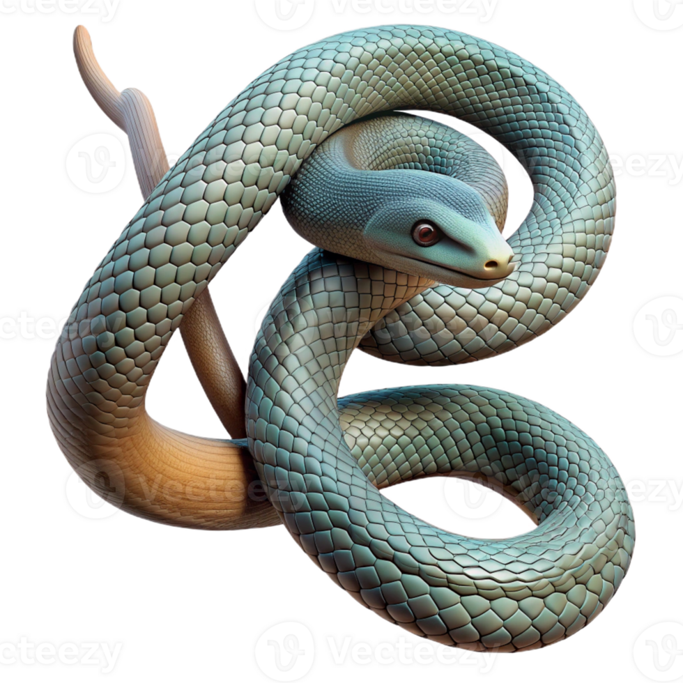 dramatic minimalist A Slithering Snake Coiled Around a Branch premium png