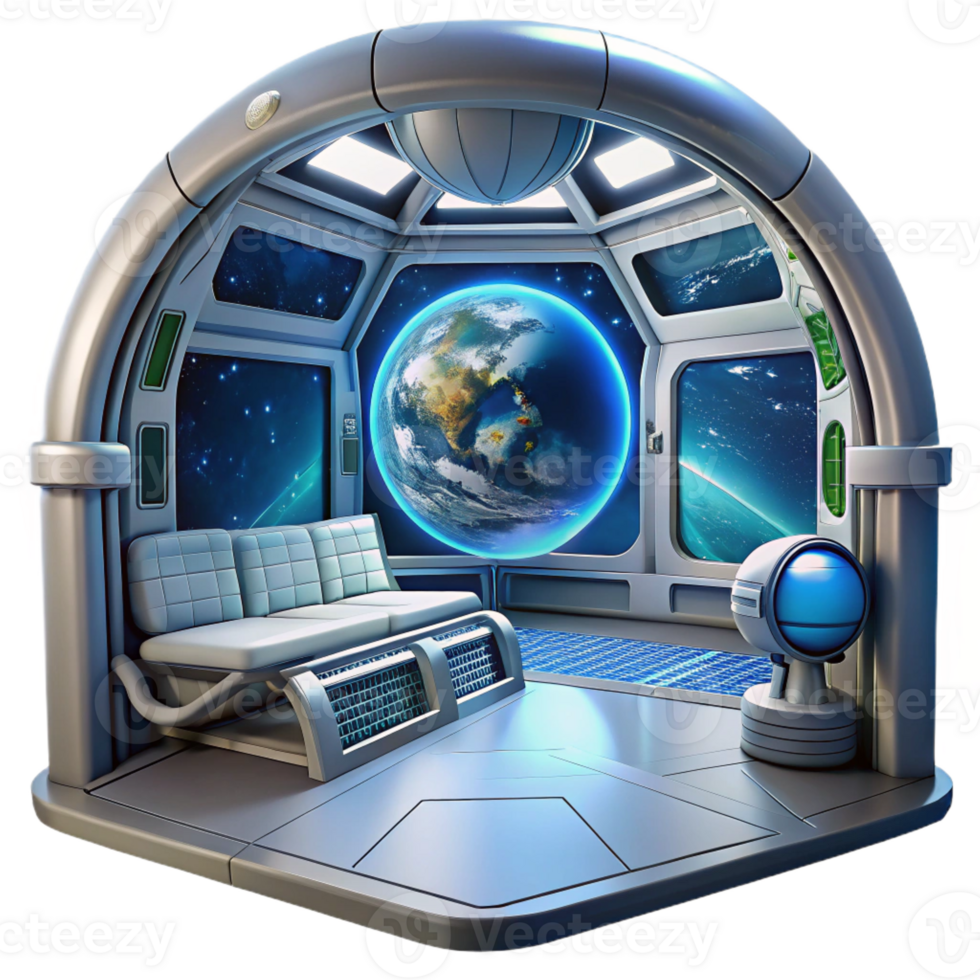 vibrant traditional Futuristic Space Station Interior exclusive png