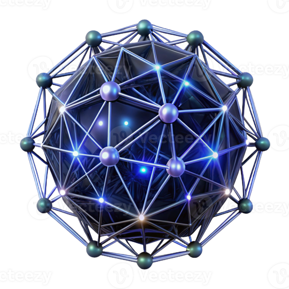 dramatic minimalist Glowing Network of Lines detailed png