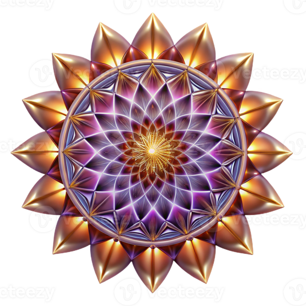 serene contemporary An Intricate Mandala Pattern Radiating Ou authentic png