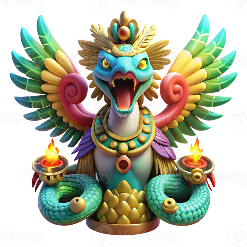 stunning modern Quetzalcoatl Descending from the Heavens high quality png