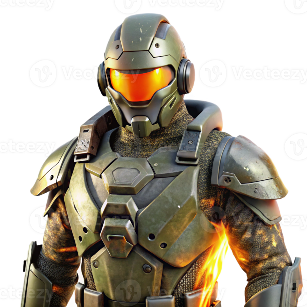 vibrant classic A Futuristic Soldier in Camouflage Power 4K png