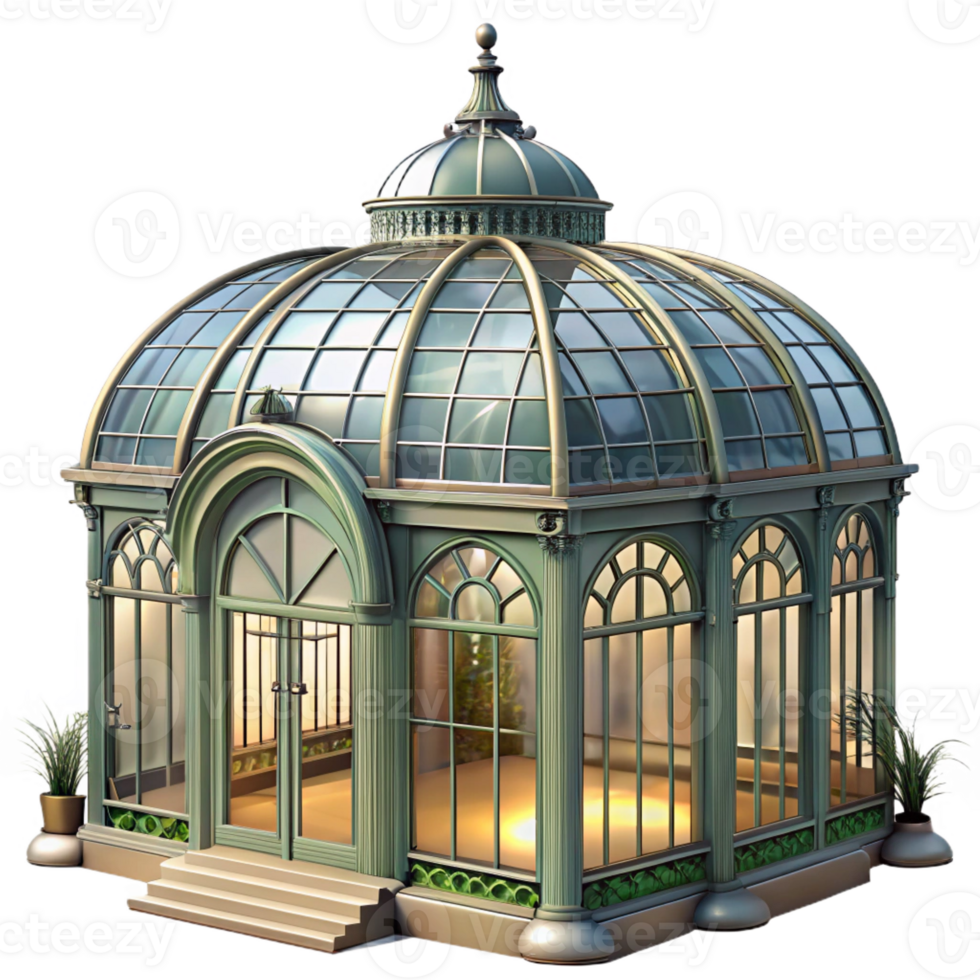 magnificent rustic An Intricate Victorian Greenhouse Wrough high quality png