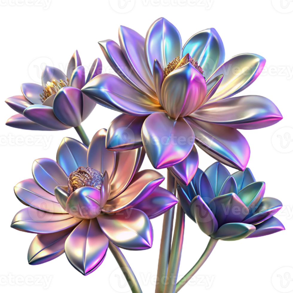 stunning traditional A Field of Blooming Fractal Flowers With premium png