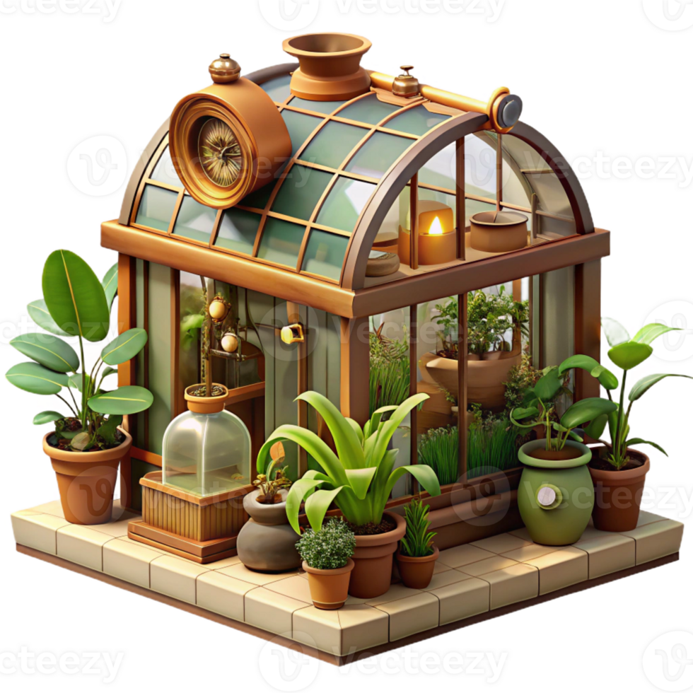 stunning traditional A Steampunk Greenhouse Filled with Exot exclusive png