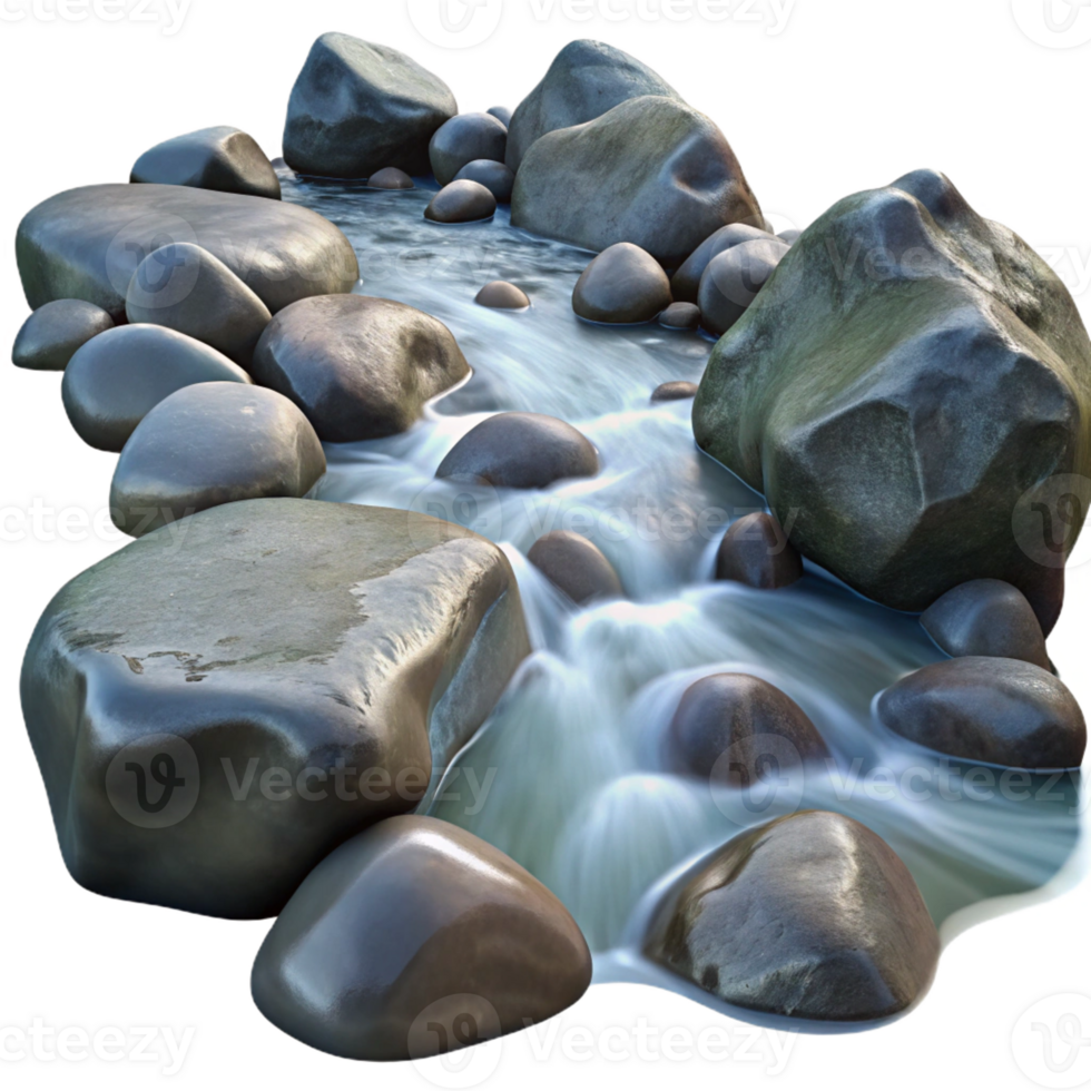 elegant vintage Crystal Clear Stream Smooth Flowing Water high resolution png