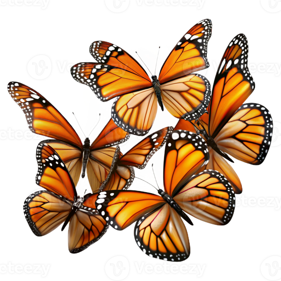 elegant modern Monarch Butterfly Migration a Swarm png