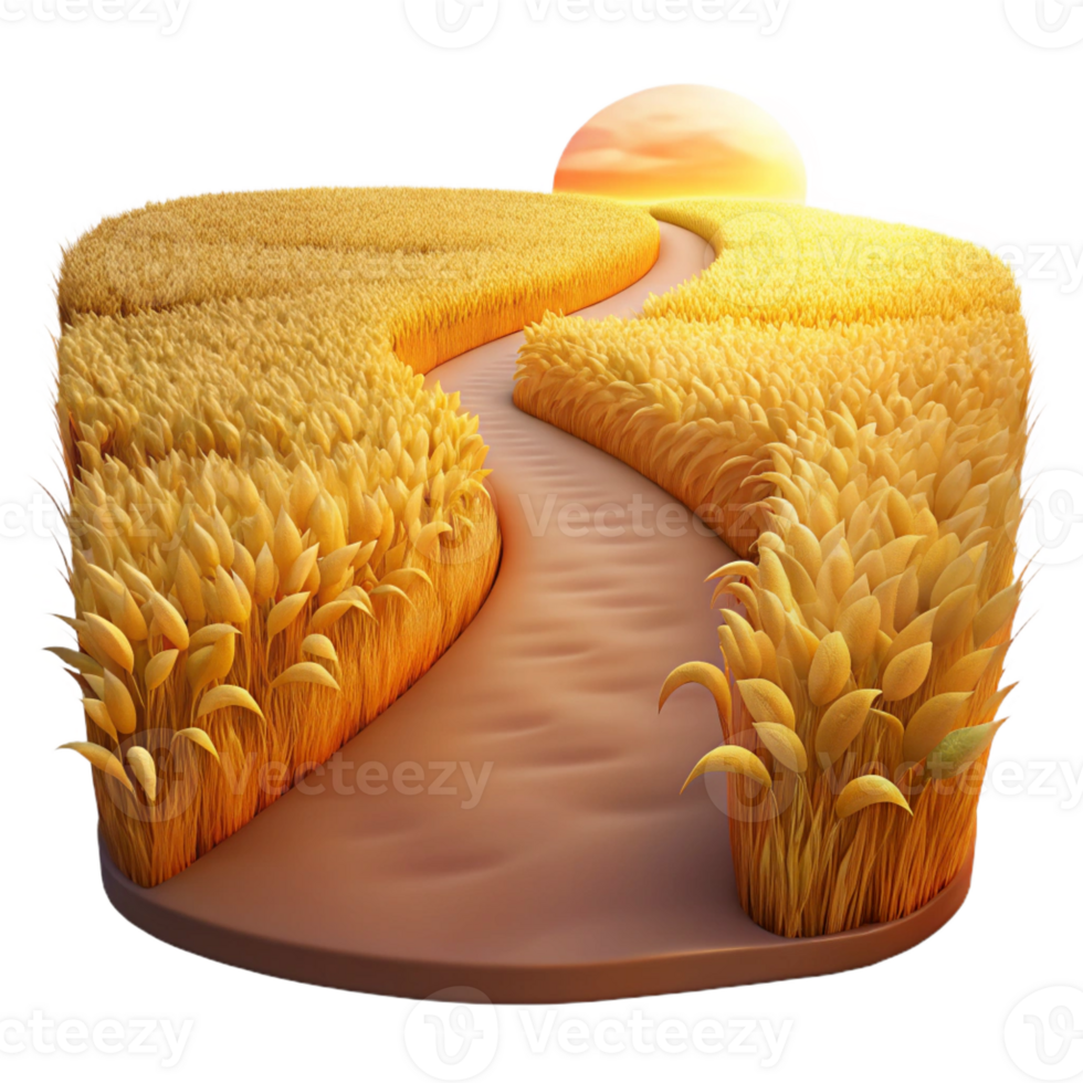 stunning abstract A Winding Dirt Path Through a Field of Ta authentic png