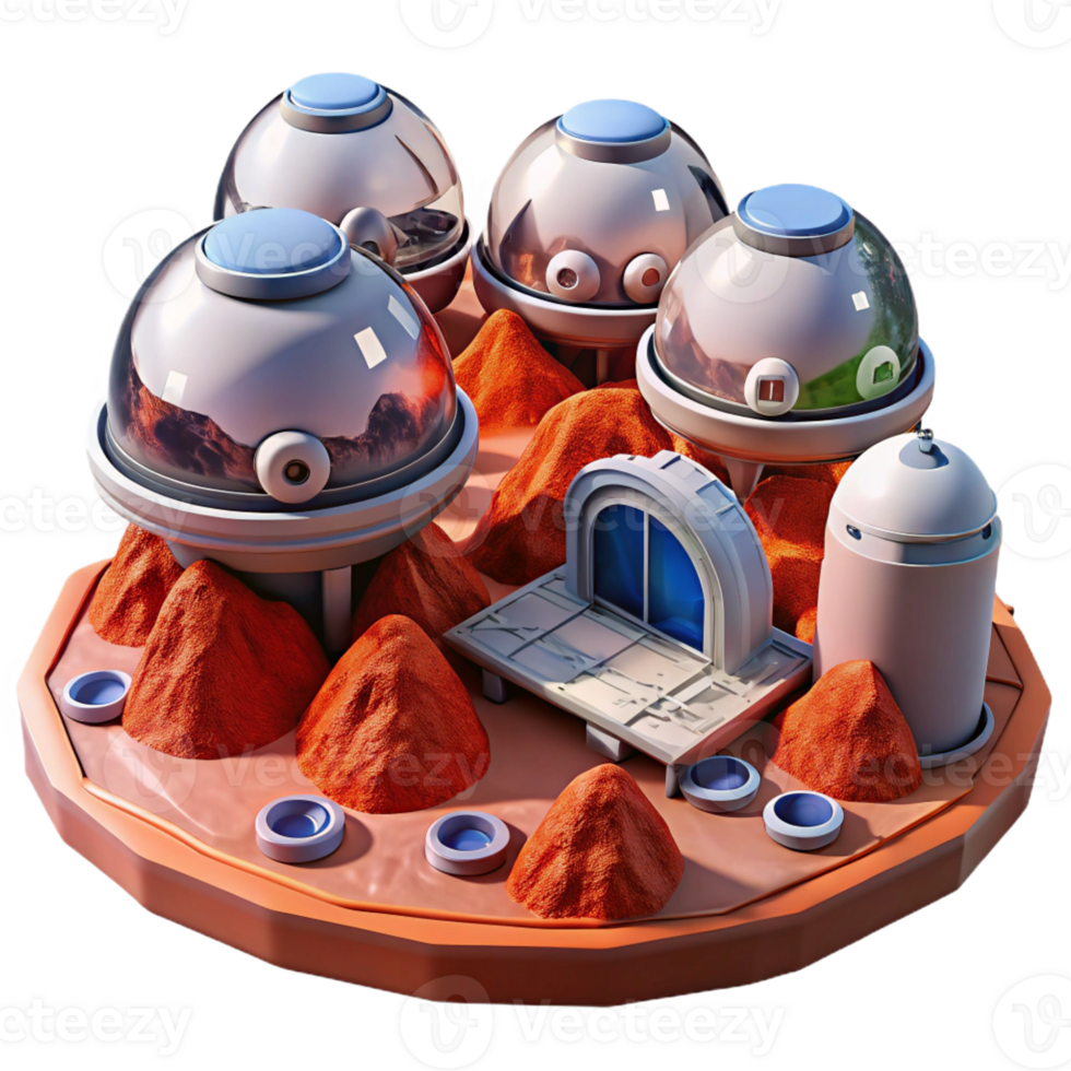 extraordinary modern Martian Colony Futuristic Habitats and R genuine png