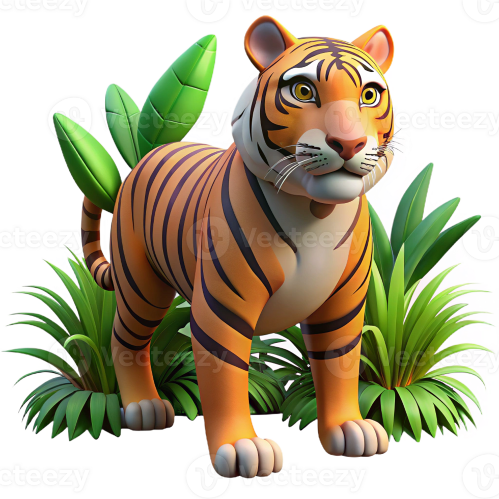 extraordinary traditional A Fierce Tiger Stalking Through the Jungle authentic png