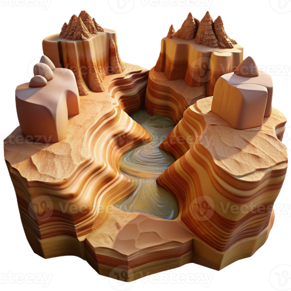 extraordinary creative A Desert Canyon Carved by Wind and Water 4K png