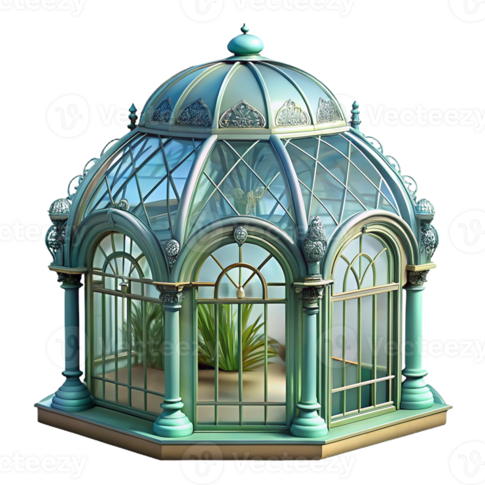 dramatic contemporary An Intricate Victorian Greenhouse Wrough original png