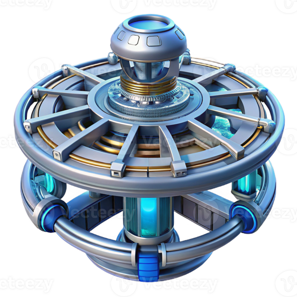 dramatic classic Rotating Space Station Futuristic Design high resolution png