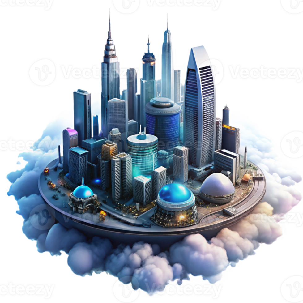 extraordinary rustic A Futuristic Cityscape Towering Skyscrap high resolution png