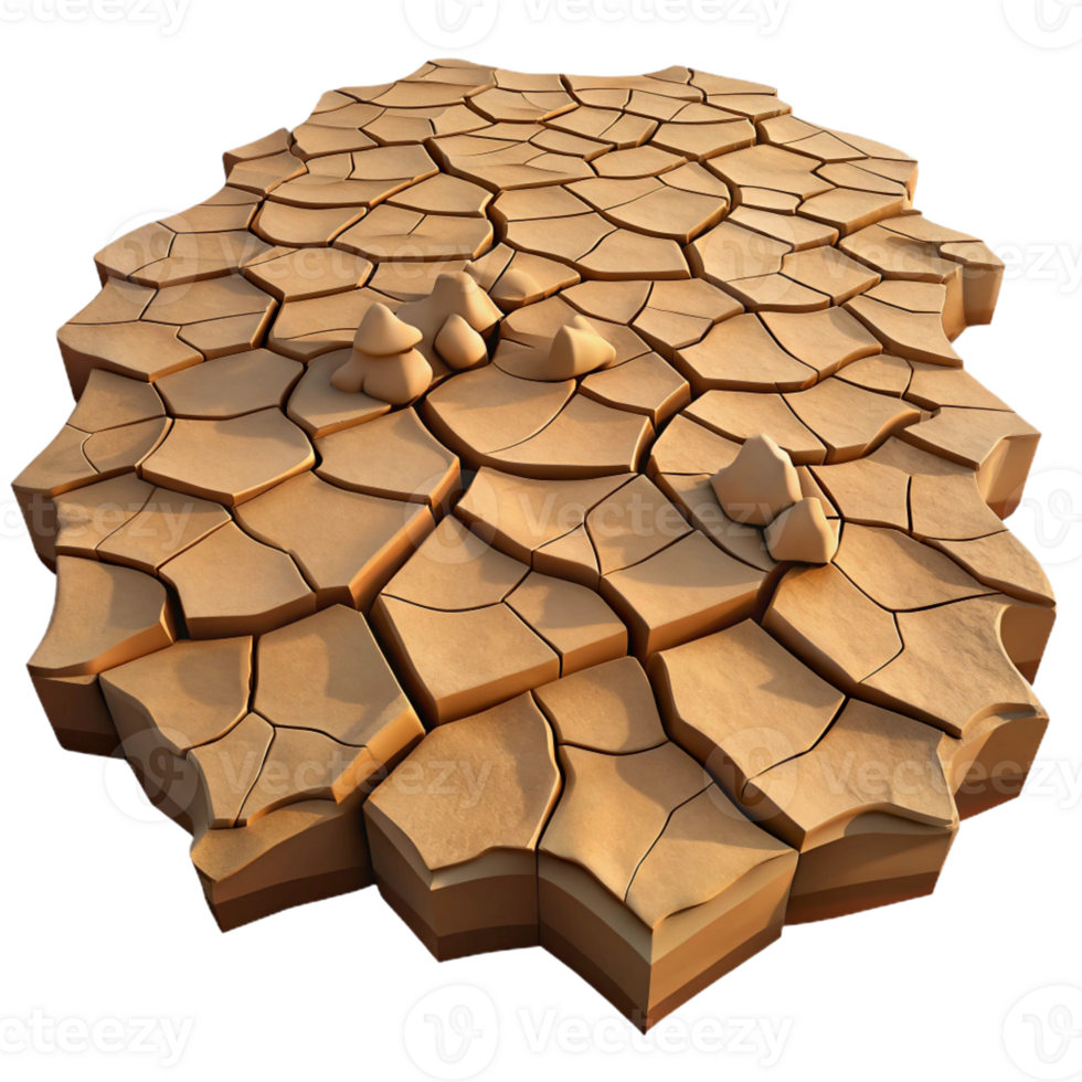 impressive artistic A Cracked Desert Floor Intricate Pattern premium png