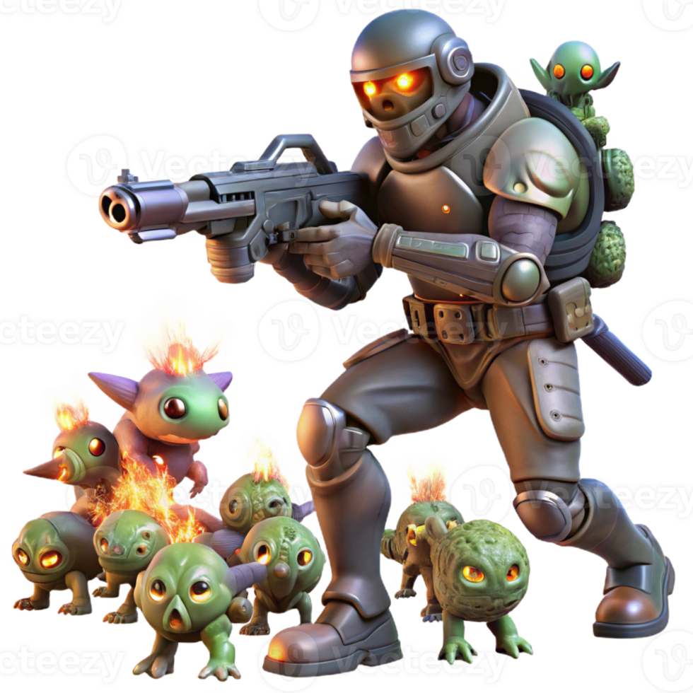elegant traditional A Futuristic Soldier Wearing Power Armor professional png