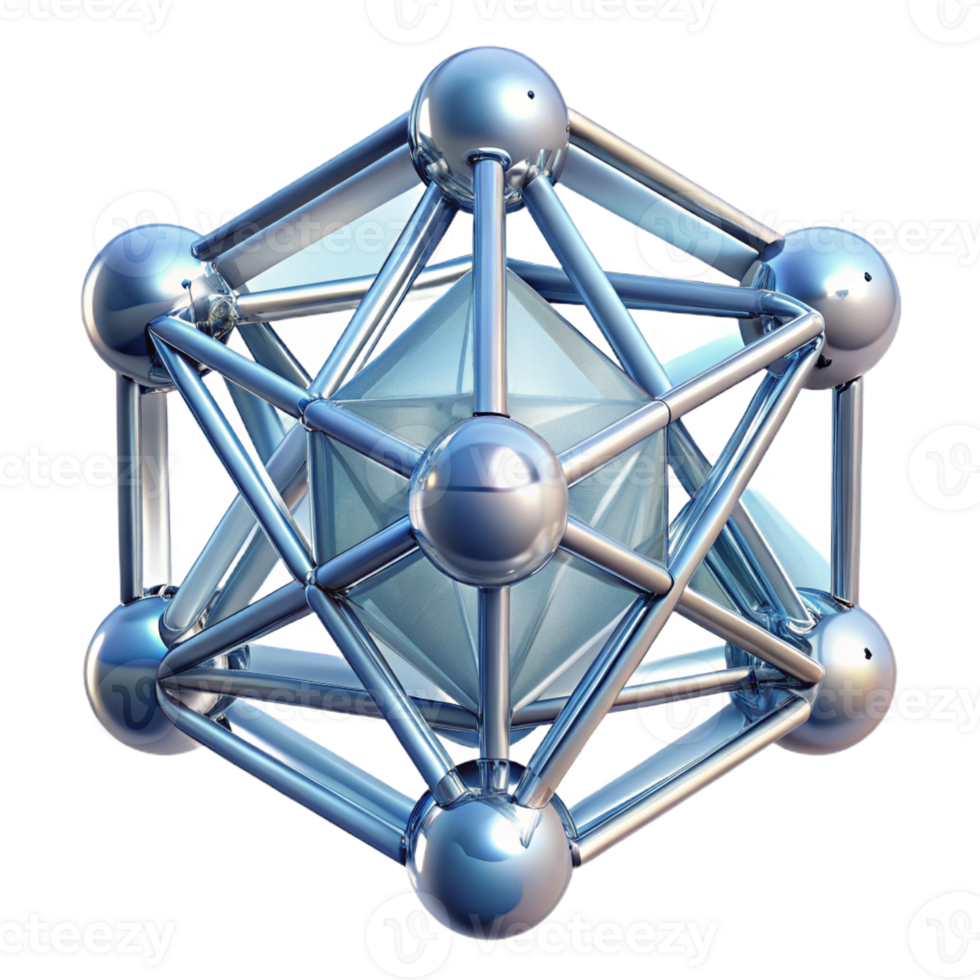 serene abstract A Network of Interconnected Crystalline S genuine png