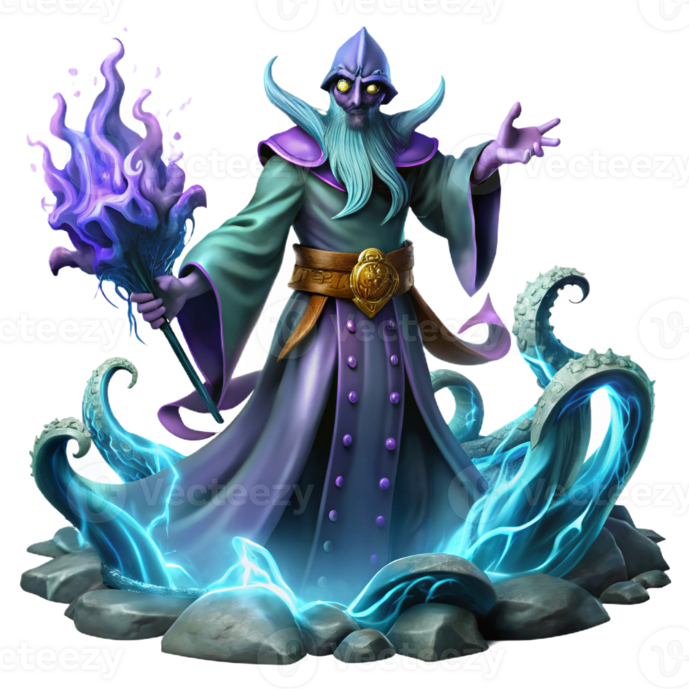 wonderful minimalist A Powerful Sorcerer Summoning a Spectra premium png