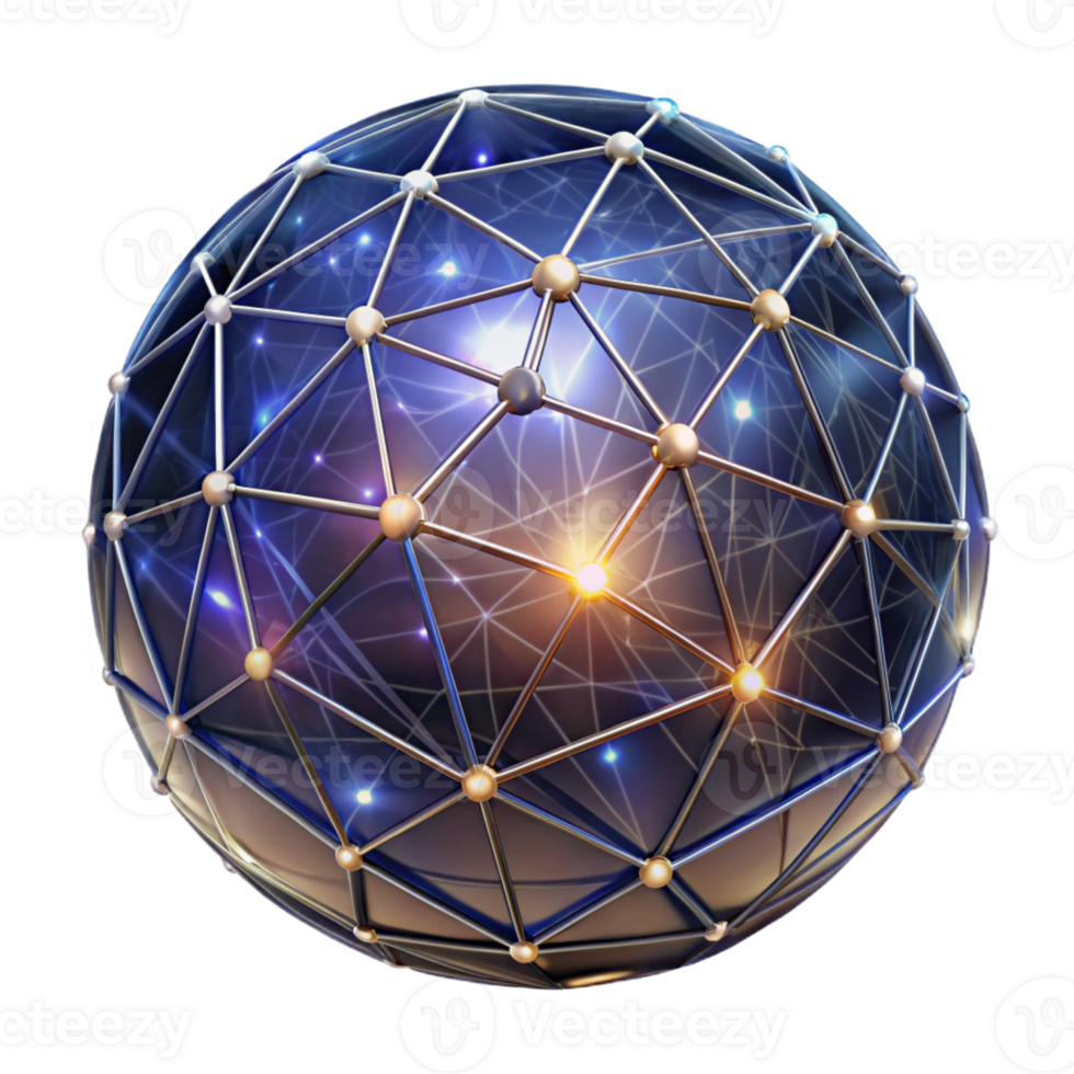 dramatic creative A Network of Glowing Filaments Forming A original png