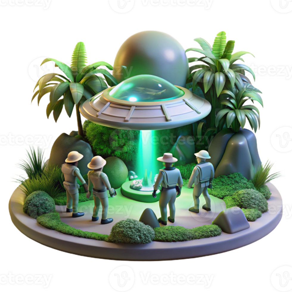 dramatic abstract A Group of Explorers Discovering a Hidden premium png