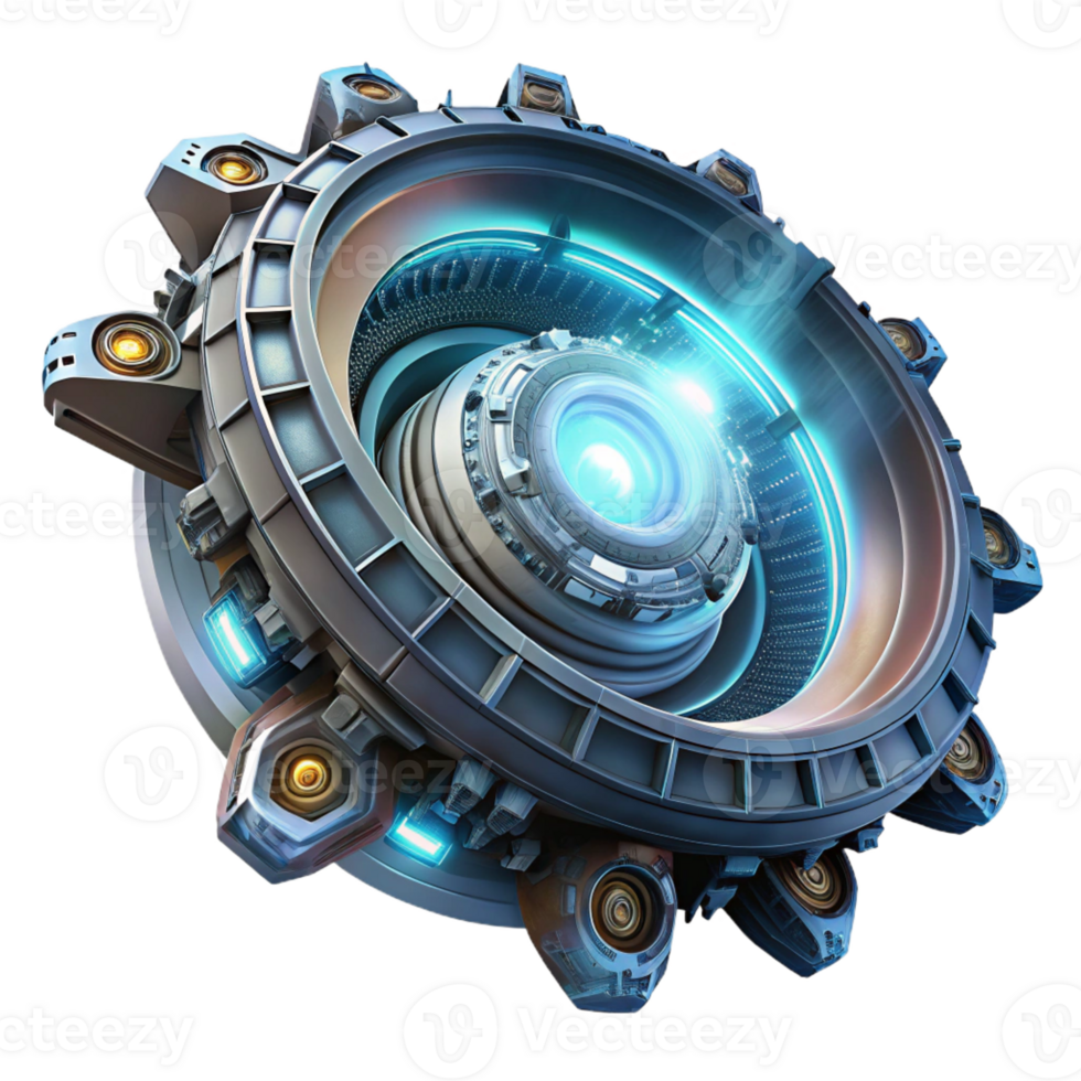 magnificent classic Colossal Biomechanical Spaceship Emerging premium png