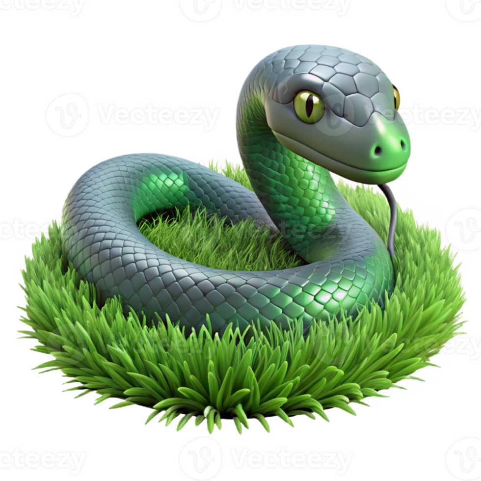 beautiful vintage A Slithering Snake Through Lush Green Gr high quality png