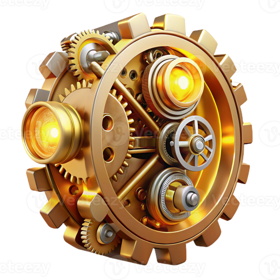 elegant artistic A Highly Detailed Intricate Clockwork Me detailed png