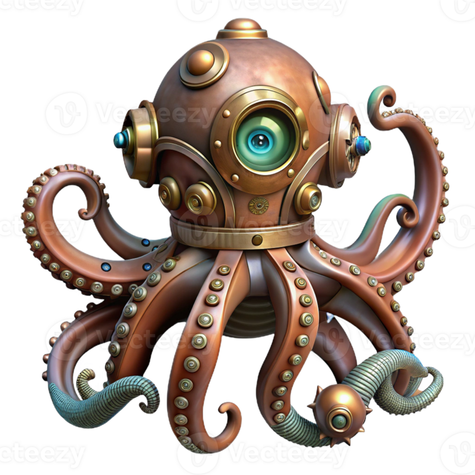 stunning traditional A Steampunk Octopus Automaton Intricate exclusive png