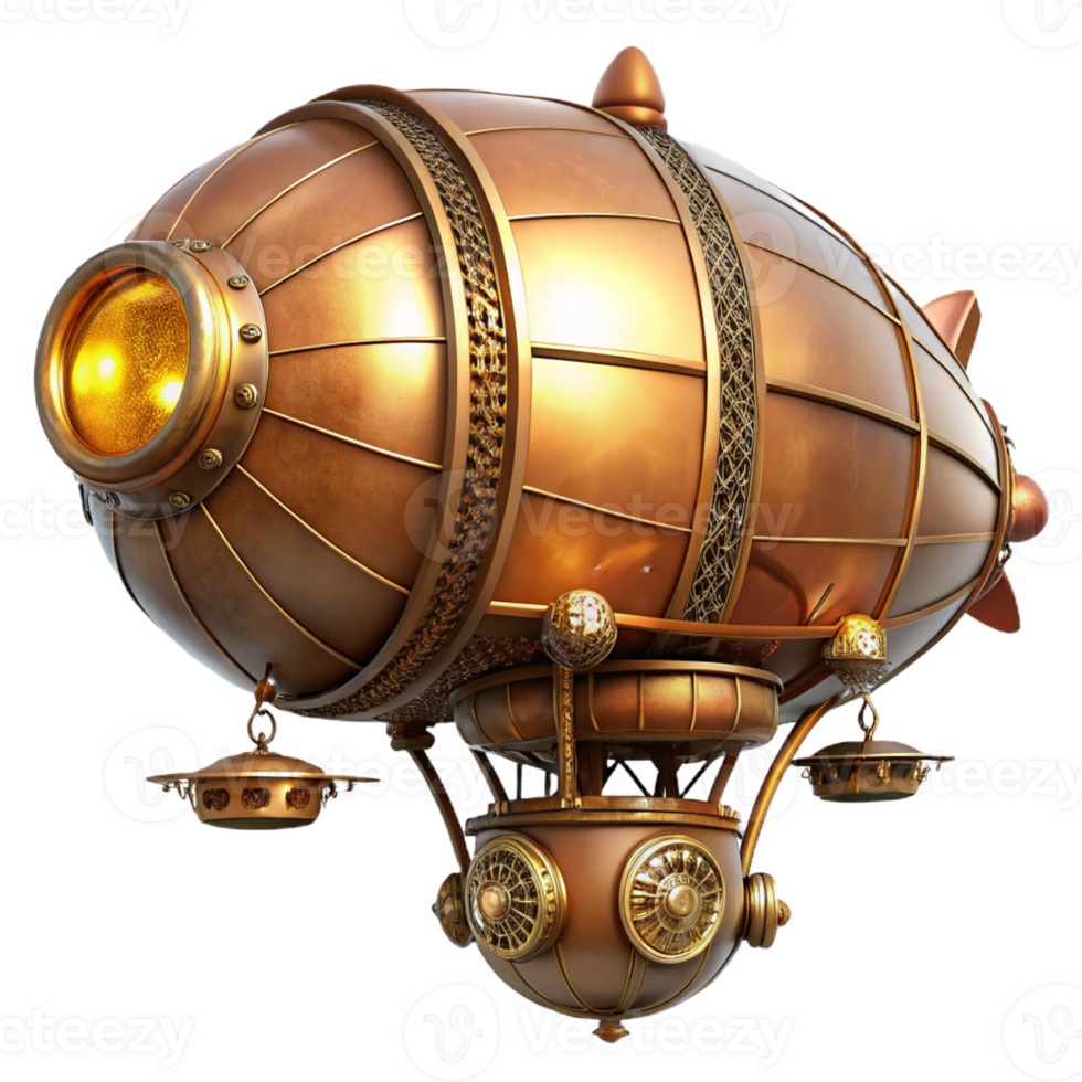 extraordinary abstract A Majestic Steampunk Airship Brass and Co authentic png