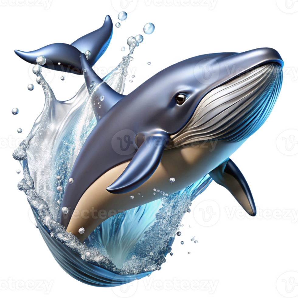 beautiful traditional A Majestic Whale Breaching the Ocean Surf high quality png