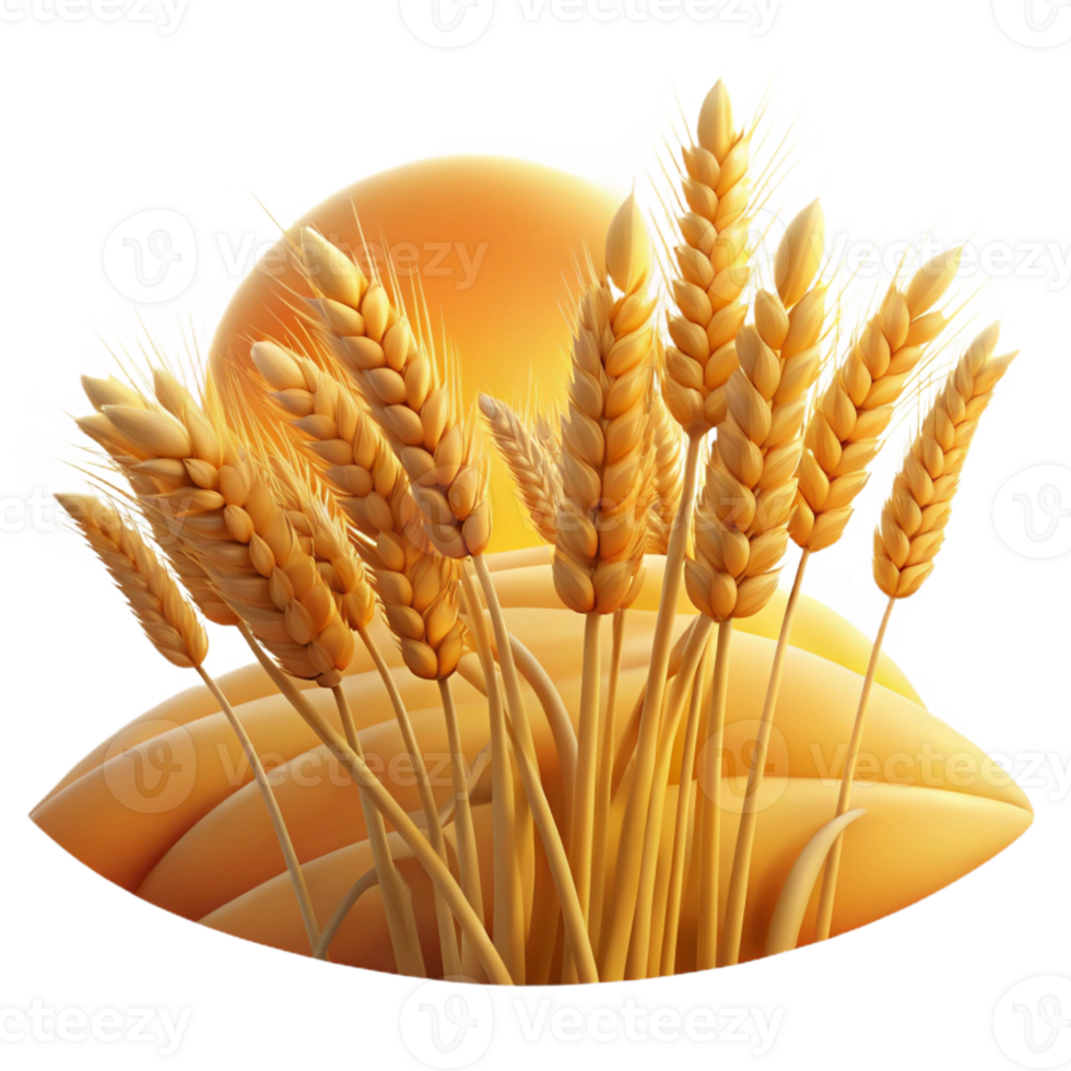 serene vintage A Field of Ripe Wheat Swaying in the Wind premium png