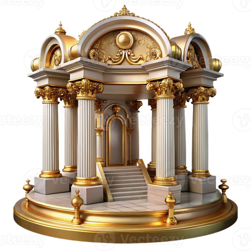 elegant classic Baroque Palace Ornate Gold Details and M exclusive png