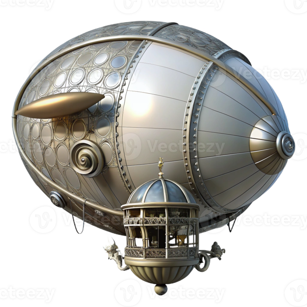 magnificent traditional Steampunk Airship Silhouette genuine png