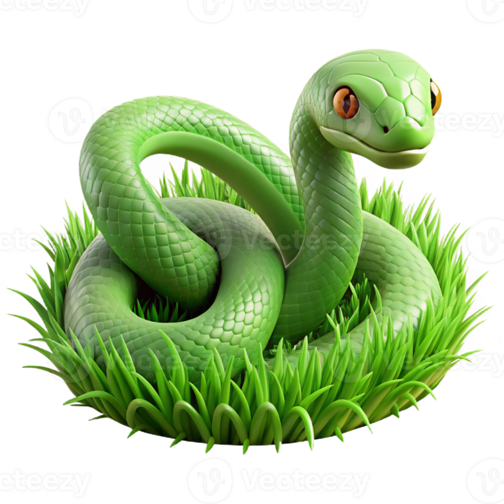beautiful contemporary A Slithering Snake Through Lush Green Gr professional png