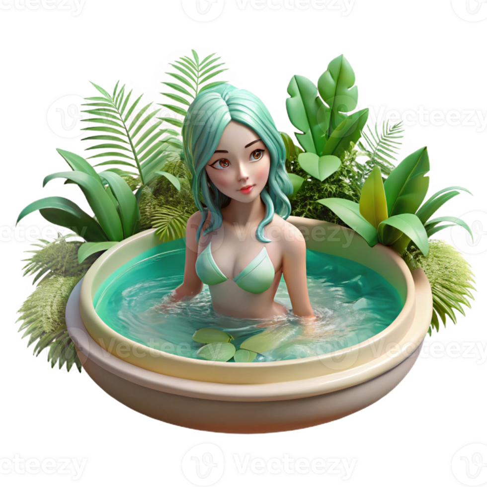 magnificent contemporary A Nymph Bathing in a Crystal C high quality png