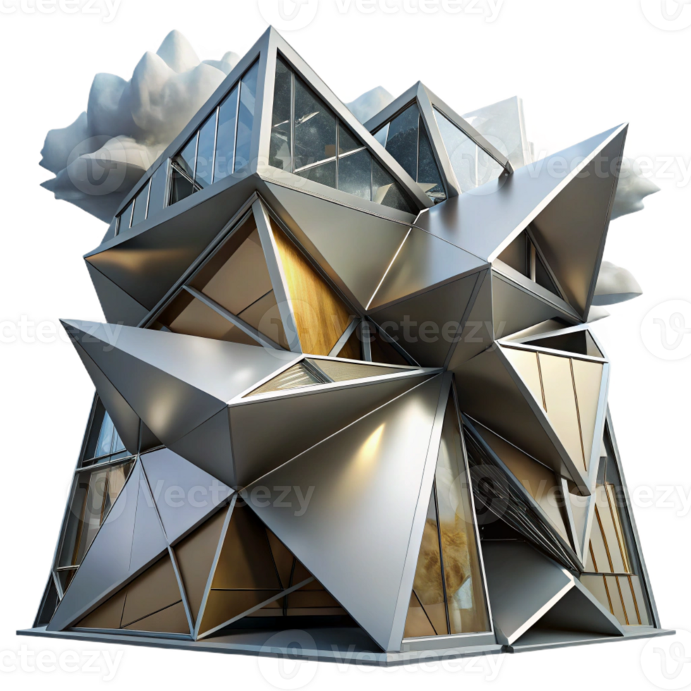 vibrant artistic Deconstructivist Museum Sharp Angles And high resolution png