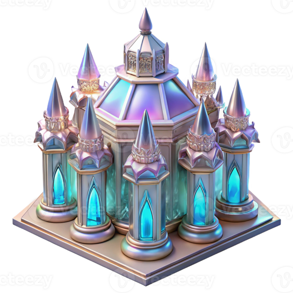beautiful creative Crystal Palace with Intricate Carvings I high quality png