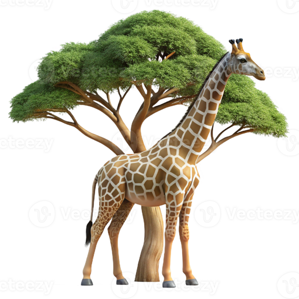dramatic classic A Majestic Giraffe Reaching for Leaves On exclusive png